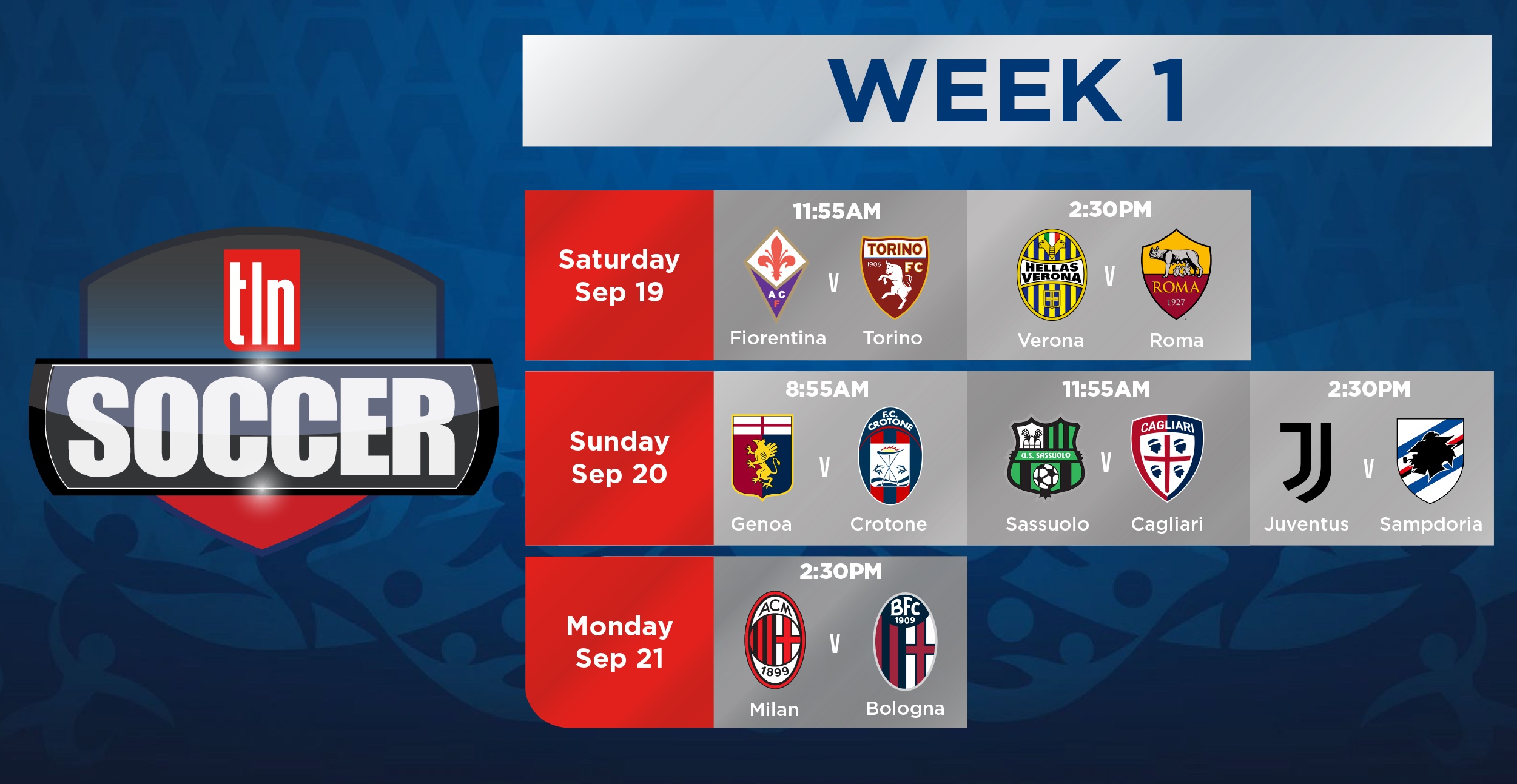 Serie A Italian League Soccer - TLN