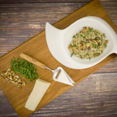 Catherine Fulvio's Wild Mushrooms Risotto With Walnuts & Thyme