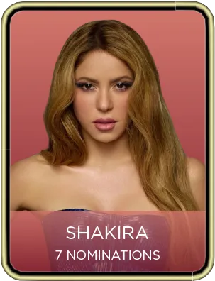 Shakira as a nominee