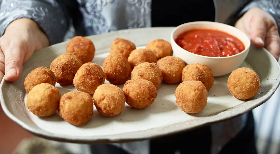 Rice Balls Stuffed With Sausage Ragù