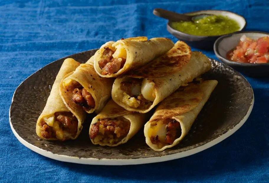 Potato, Scallion & Chorizo Crispy Tacos by Pati Jinich on Pati's Mexican Table