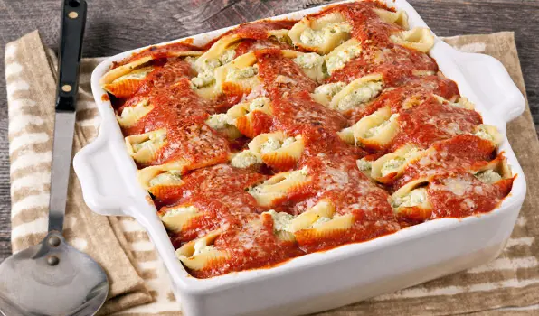 Ricotta & Pesto Stuffed Shells